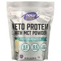 Now Foods, Sports, Keto Protein with MCT Powder, Vanilla Cream, 1 lb (454 g)