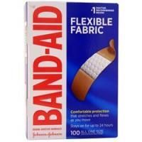 Band Aid, Бинты Из Гибкой Ткани Все Одного Размера Количество 100