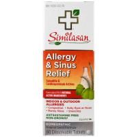 Similasan, Средство от аллергии и заложенности пазух носа, активные вещества — сабадилла и Кардиоспермум, 60 растворимых таблеток
