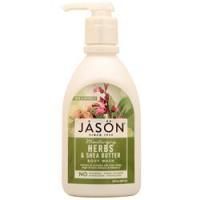 Jason Natural, Средство для мытья тела с увлажняющими травами и маслом ши 30 жидких унций