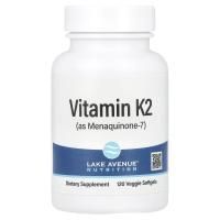 Lake Avenue Nutrition, витамин K2 (в виде менахинона-7), 50 мкг, 120 растительных капсул