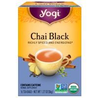 Yogi Tea, Черный чай, содержит кофеин, 16 чайных пакетиков, 1.27 унций (36 г)