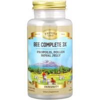 Premier One, Bee Complete 3X, прополис, пыльца, маточное молочко, 90 капсул