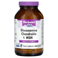 Bluebonnet Nutrition, Глюкозамин хондроитин плюс MSM, 180 капсул в растительной оболочке