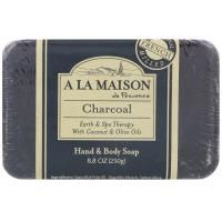 A La Maison de Provence, Кусоковое мыло для рук и тела, уголь, 8,8 унц. (250 г)