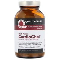 Quality of Life Labs, CardioChol с фитостеролами и CoQ10-SR, мультидействие, 120 таблеток