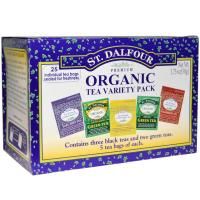 St. Dalfour, Органический чай с разными вкусами, 25 чайных пакетиков, 1.75 унций (50 г)