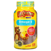 L'il Critters, Омега-3, со вкусом малины и лимонада, 120 жевательных конфет