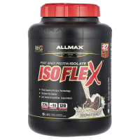 ALLMAX Nutrition, Isoflex, 100%-ный чистый изолят сывороточного белка (ИСБ с фильтрацией частиц заряженными ионами), печенье и сливки, 2,27 кг