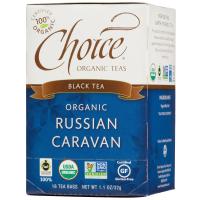 Choice Organic Teas, Черный чай, органический, русский караван, 16 чайных пакетиков, 1,1 унции (32 г)