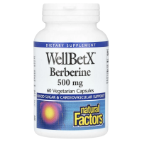 Natural Factors, Берберин WellBetX, 500 мг, 60 вегетарианских акций