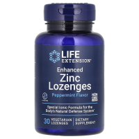 Life Extension, Цинковые вегетарианские леденцы усовершенствованной формулы, 30 шт.