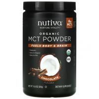 Nutiva, Органические среднецепочечные триглицериды (MCT) в виде порошка, со вкусом шоколада, 300 г (10,6 унции)