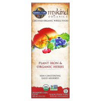 Garden of Life, Mykind Organics, растительное железо и органические травы, клюква-лайм, 8 жидких унций (240 мл)