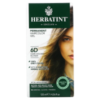 Herbatint, Перманентная гель-краска для волос, 6D, темный золотой блондин, 135 мл