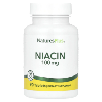 Nature's Plus, Ниацин, 100 мг, 90 таблеток