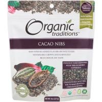 Organic Traditions, Дробленые какао-бобы (нибсы), 8 унций (227 г)