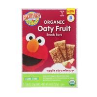 Earth's Best, Sesame Street, Organic Oaty Fruit Snack Bars, Apple Strawberry, 5 Bars, 0.88 oz (25 g) Each