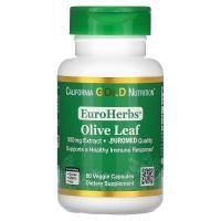 California Gold Nutrition, Оливковые листья XT EuroHerbs 500 mg, VC EM, 60 карат