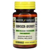 Mason Natural, Ginger-Burst, Bead-Release Technology, 60 Chewables