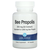 Lake Avenue Nutrition, пчелиный прополис, экстракт 5:1, эквивалент 1000 мг, 90 растительных капсул