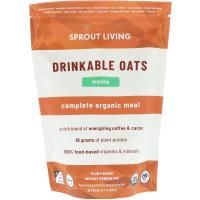 Sprout Living, Питьевая овсяная смесь, комплексная органическая еда, мокко, 13,7 унции (388 г)