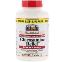 21st Century, Glucosamine Relief, максимальная добавка, 1000 мг, 240 таблеток