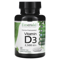 Emerald Laboratories, Vitamin D3, 2500 МЕ, 60 Vegetarian Caps