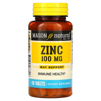 Mason Natural, Цинк, 100 мг, 100 таблеток