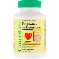 ChildLife, Пробиотик с сухим молозивом, натуральный вкус апельсин/ананас, 1,7 унц.