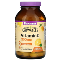 Bluebonnet Nutrition, EarthSweet (Витамин С), жевательные таблетки, натуральный апельсиновый ароматизатор, 500 мг, 90 жевательных таблеток