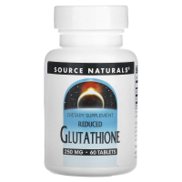 Source Naturals, Сокращенный глутатион, 250 мг, 60 таблеток