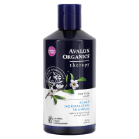 Avalon Organics, Шампунь, нормализующий кожу голову, Чайное дерево и мята, 14 fl oz (414 мл)