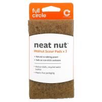 Full Circle, Neat Nut, очищающие губки со скорлупой грецкого ореха, 3 шт.