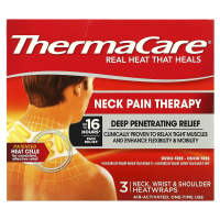 ThermaCare, Облегчение боли в шее, 3 тепловых обертывания для шеи, запястий и плеч
