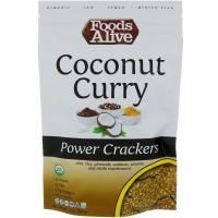 Foods Alive, Power Crackers, кокос, карри, 3 унц. (85 г)