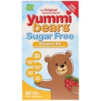 Hero Nutritional Products, Yummi Bears, витамин D3, без сахара, натуральные ягодные ароматизаторы, 1000 МЕ, 60 жевательных медвежат