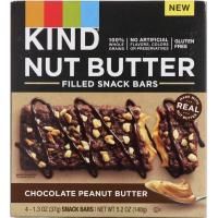 KIND Bars, Батончики для закуски с ореховым маслом, шоколадно-арахисовое масло, 4 батончика, по 1,3 унции (37 г) каждый