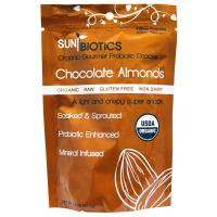 Sunbiotics, Органические пробиотические закуски гурме, шоколад миндаль, 1,5 унции (42,5 г)