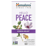 Himalaya, Hello Peace, средство для снятия стресса, 60 вегетарианских капсул