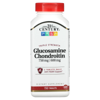21st Century, Glucosamine Chondroitin, Triple Strength, 750 mg/600 mg, 150 Tablets