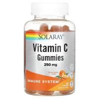 Solaray, Жевательные конфеты с витамином C, натуральный апельсин, 125 мг, 60 жевательных конфет