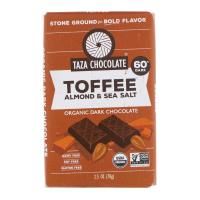 Taza Chocolate, Organic Dark Chocolate, Toffee Almond & Sea Salt, 2.5 oz (70 g)