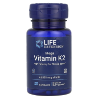 Life Extension, Мега витамин К2, 45000 мкг, 30 капсул