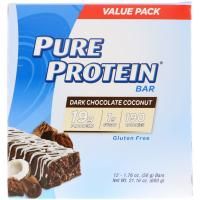 Pure Protein, Pure Protein Bar, Dark Chocolate Coconut, 12 Bars, 1.76 oz (50 g) Each