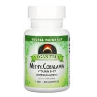 Source Naturals, Vegan True, MethylCobalamin, Cherry, 60 Tablets