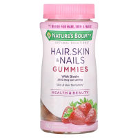 Nature's Bounty, жевательные мультивитамины для здоровья волос, кожи, ногтей со вкусом клубники, 80 жевательных конфет