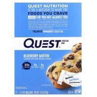 Quest Nutrition, Quest Protein Bar, Blueberry Muffin, 12 Bars, 2.12 oz (60 g) Each