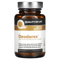 Quality of Life Labs, Deodorex, с экстрактом грибов Champex, 250 мг, 60 капсул в растительной оболочке