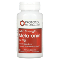Protocol for Life Balance, Melatonin, Extra Strength, 10 mg , 100 Veg Capsules
